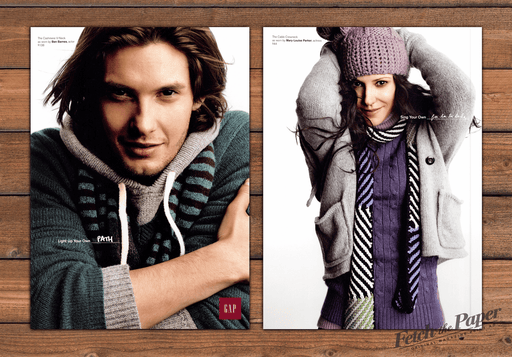 Gap Ben Barnes Mary-Louise Parker 1 Page (Front/Back) Print Ad 2008 2000s