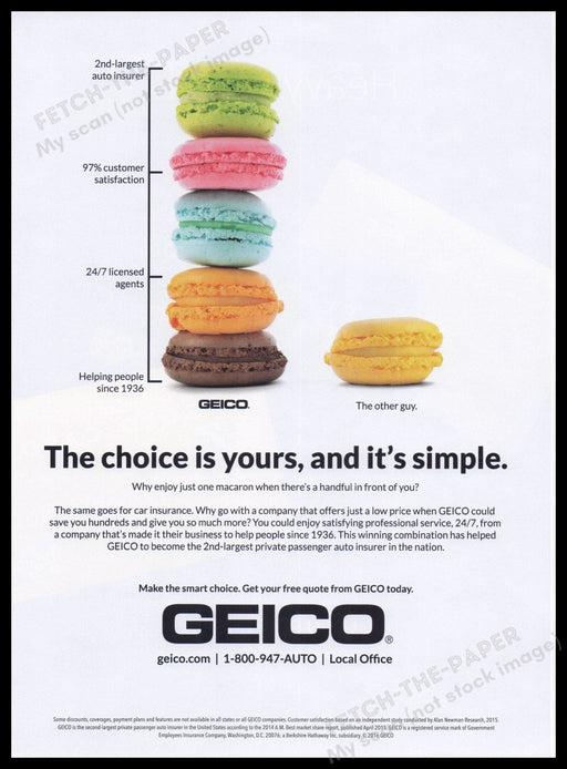 Geico 2000s Print Advertisement Ad 2017 Fetch the Paper!