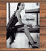 Genny Black & White Model Crossed Legs High Heels Dress Print Ad 1998 1990s