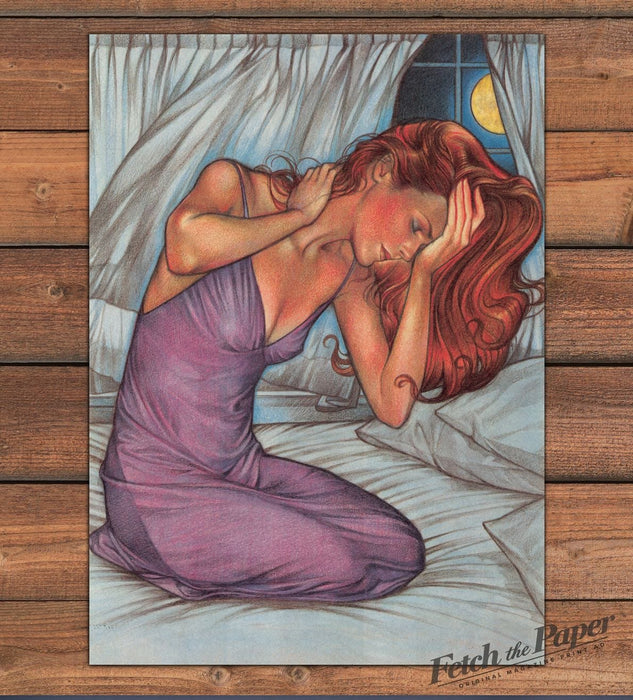 George Stavrinos “Psychosomatic Illness” Bed Magazine Illustration 1981 1980s