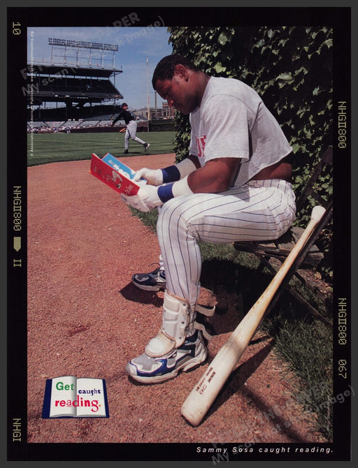 Get Caught Reading Program Sammy Sosa 1990s Print Advertisement Ad 2002