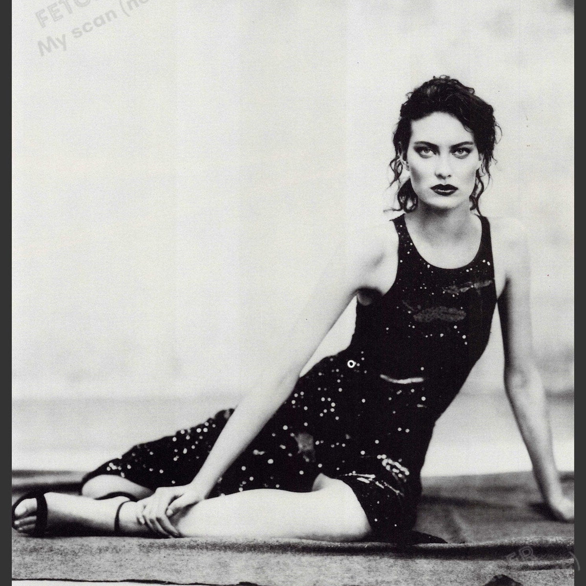 shalom harlow black dress Giorgio Armani 1998 Ad Velvet Colors:Pearl White 706 - Not available UPF 50+ Luxletic Westley corset mini