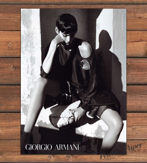 Giorgio Armani Moody Shadow Fashion Legs Edgy Chic Print Ad 2008 2000s