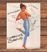 Girl Blue Leggings Bare Back Towel Updo Bare Feet Magazine Photo 1985 1980s