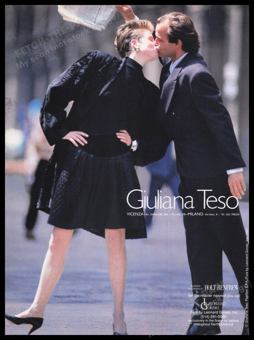 Giuliana Teso 1980s Print Advertisement Ad 1987 Fetch the Paper!