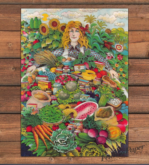 Gordon Kibbee “The Health Food Industry” Garden Magazine Illustration 1983 1980s