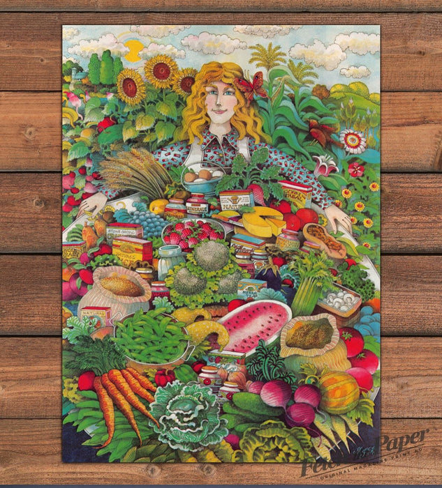 Gordon Kibbee “The Health Food Industry” Garden Magazine Illustration 1983 1980s