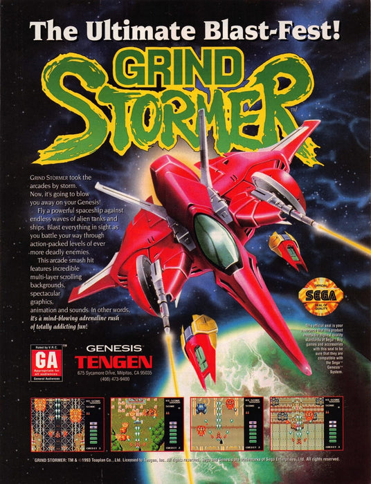 Grind Stormer Video Game 1990s Print Advertisement Ad 1993