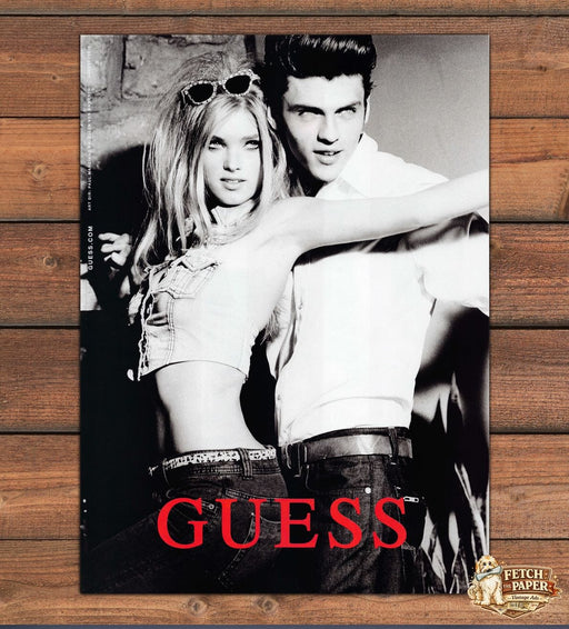 Guess 2010s Print Advertisement 2010 Elsa Hosk & Silviu Tolu Models Dancing