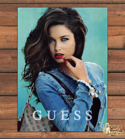 Guess 2010s Print Advertisement 2013 Sandrah Hellberg Handbags Fashion