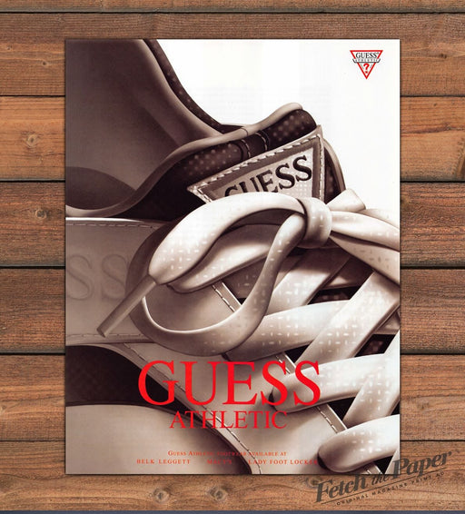 Guess Athletic 1990s Print Advertisement Ad 1992 Shoes