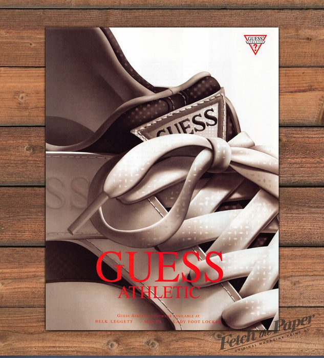 Guess Athletic 1990s Print Advertisement Ad 1992 Shoes