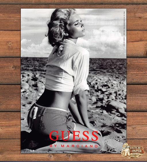 Guess by Marciano Elsa Hosk Beach Clothing 2000s Print Advertisement Ad 2007