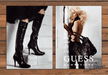 Guess By Marciano Glamorous Sultry Boots Handbag Legs Print Ad 2008 2000s (2pgs)