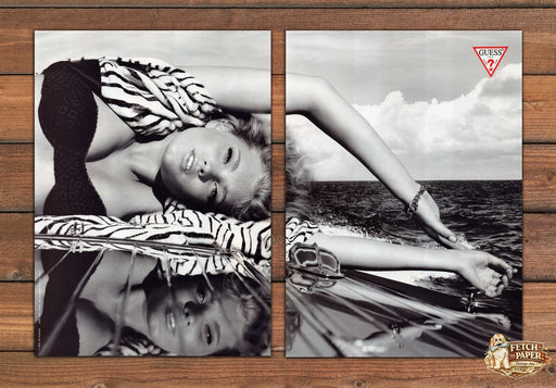 Guess Clothing Wooden Boat Elsa Hosk 2000s Print Advertisement (2 pages) 2007