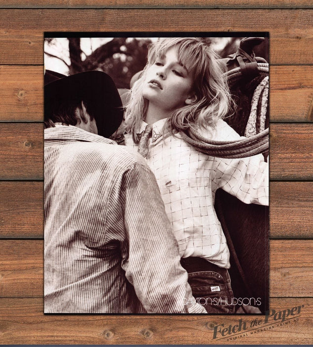 Guess Cowboy Western Romance Saddle Sultry Chemistry Print Ad 1986 1980s