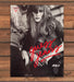 Guess Jeans Long Hair Girl Denim Jacket Black and White Print Ad 1987 1980s