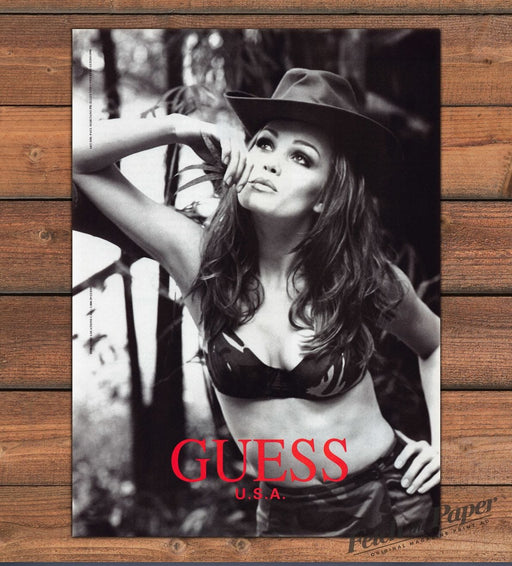 Guess U.S.A. Jungle Safari Sultry Adventure Camo Print Ad 1994 1990s