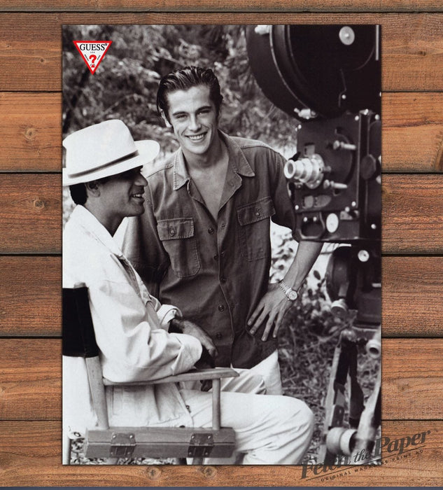 Guess U.S.A. Movie Set Camera Director's Chair Casual Cool Print Ad 1994 1990s