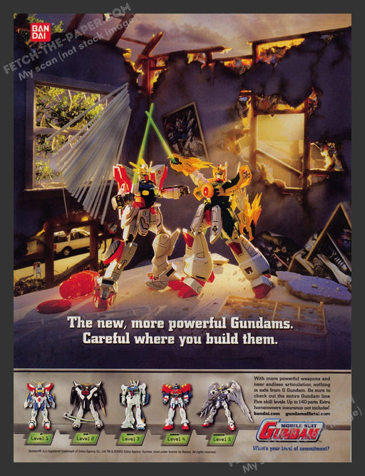 Gundam Mobile Suit Action Figures 2000s Print Advertisement Ad 2002