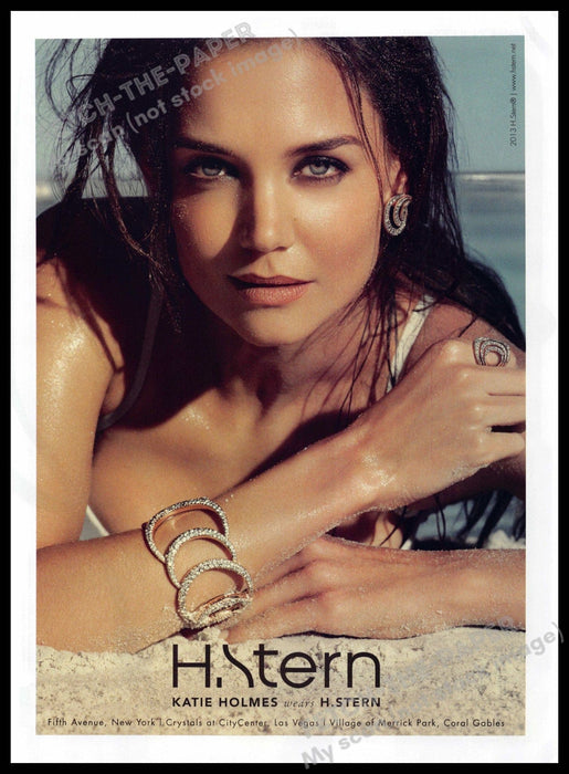 H. Stern 2010s Print Advertisement 2013 Katie Holmes Tan Skin Beach Sand Jewelry H. Stern