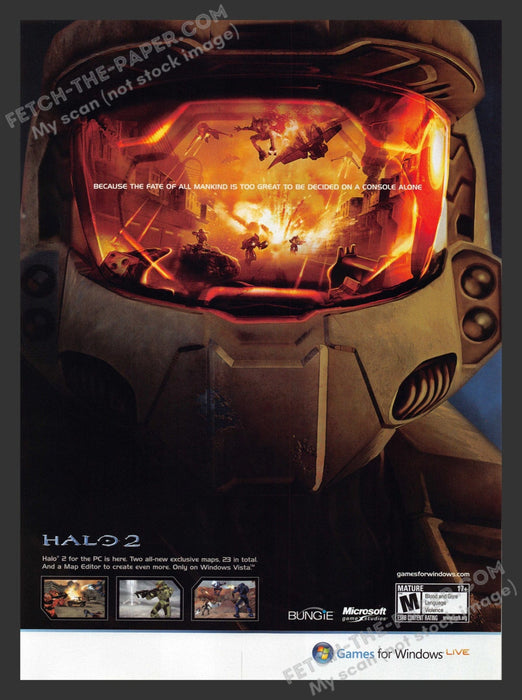 Halo 2 Video Game 2000s Print Ad