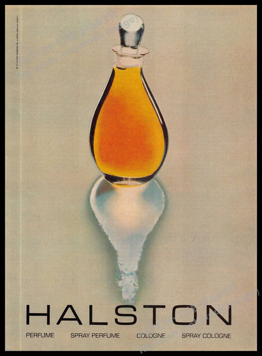Halston Promo 1980s Magazine Print Advertisement Ad 1983 (Read description)