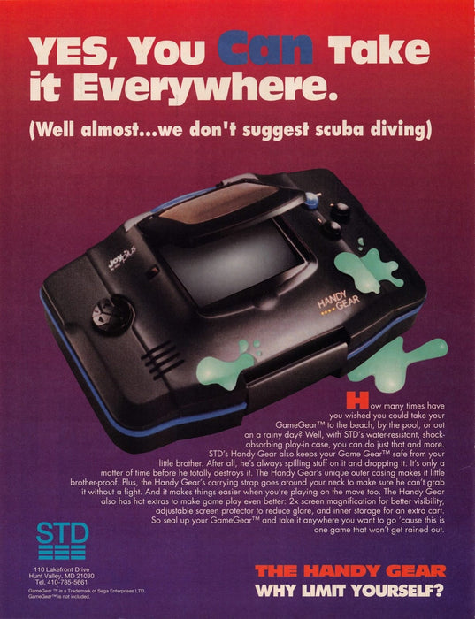 Handy Gear Joy Plus Video Game 1990s Print Advertisement Ad 1993