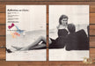 Hanes Silk Reflections Pantyhose Claire Beach Couple Print Ad 1989 1980s (2 pgs)