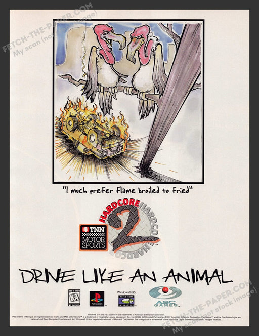 Hardcore 2 1990s Video Game Print Advertisement Ad 1994