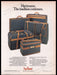 Hartmann Luggage 1980s Print Advertisement Ad 1987 Mountain Blue & Smokey Blue Fetch the Paper!