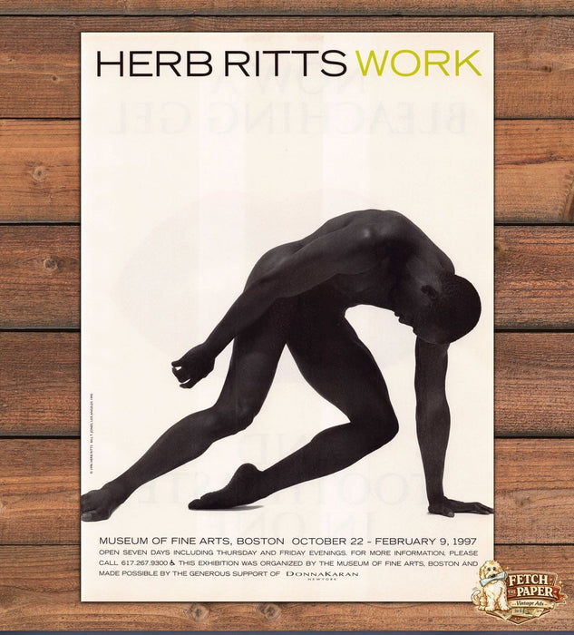 Herb Ritts Museum Of Fine Arts, Boston 1990s Print Advertisement Ad 1996