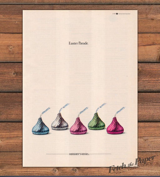 Hershey's Kisses Easter Parade 1990s Print Advertisement Ad 1991