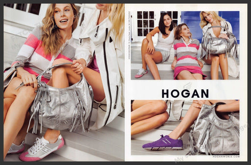 Hogan Clothing Handbags Footwear  2000s Print Advertisement (2 Pg) 2009 Legs Fetch-the-Paper