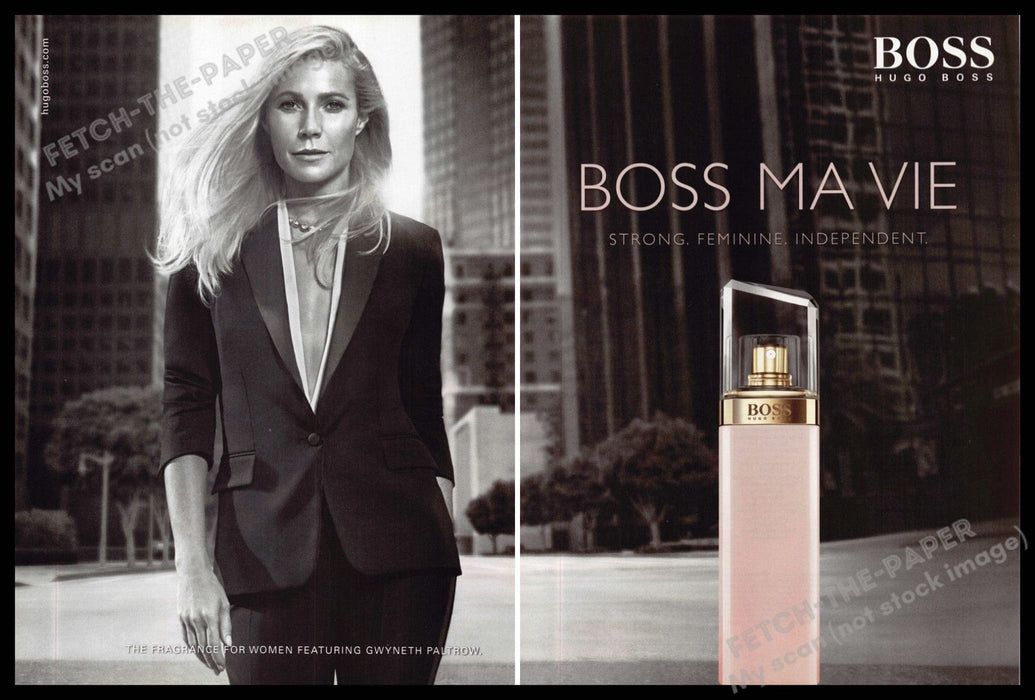 Hugo Boss 2010s Print Advertisement (2 pg) 2015 Gwyneth Paltrow (Not the product Hugo Boss