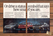 Hyundai Excel Status Symbol Three Models Print Ad 1986 1980s (2pgs)