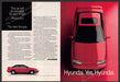 Hyundai Scoupe LS 1990s Print Advertisement (2 pages) 1990 Red Car Wonders Hyundai Scoupe LS