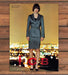 ICB Model Milla Jovovich Gray Suit City Lights Saks Print Ad 1998 1990s