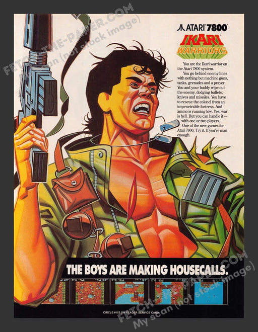 Ikari Warriors Video Game 1990s Print Advertisement Ad 1990
