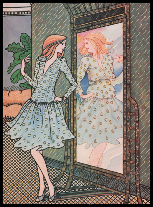 Illustration by Werner Kappes "Self-Esteem" 1980s Magazine Illustration 1980 Fetch the Paper!