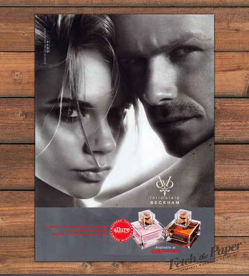 Intimately Beckham Fragrance Duo Perfume Print Ad 2008 2000s