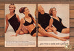 Jantzen Girls Smile Plunging Plush Swimsuit Bikini Print Ad 1966 1960s (2pgs)