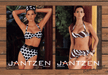 Jantzen Swimsuits Polka Dot Zebra Bikini 1 Page (Front/Back) Print Ad 2008 2000s