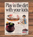 Jell-O Pudding Dirt Cups Kids Digging Gummy Worms Dessert Print Ad 1993 1990s