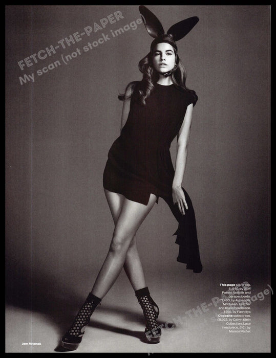 Jem Mitchell 2010s Magazine photo 2013 Legs Model Bunny Ears Fishnet Socks