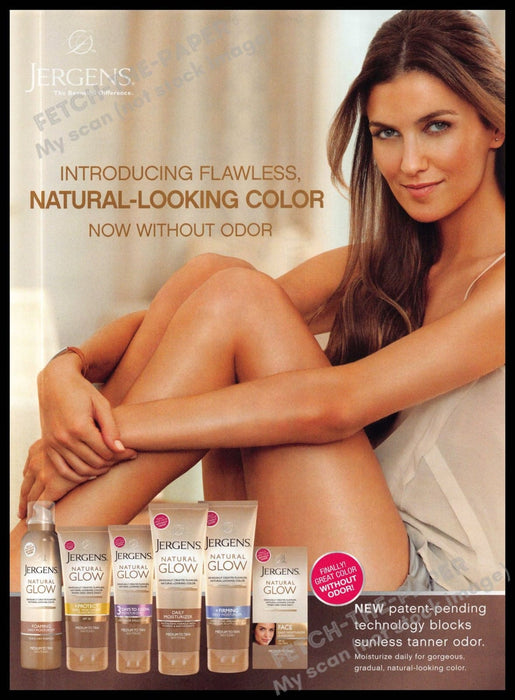 Jergens 2010s Magazine Print Advertisement 2013 Legs Natural Flawless Tan