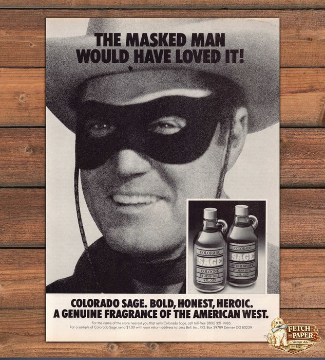 Jess Bell Colorado Sage Clayton Moore 1970s Print Ad 1977 (See Description)