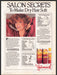 Jhirmack 1980s Print Advertisement Ad 1987 Victoria Principal Salon Secrets Jhirmack