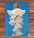 Joan Rivers White Ruffled Polka Dot Gown Blue Backdrop Magazine Photo 1983 1980s