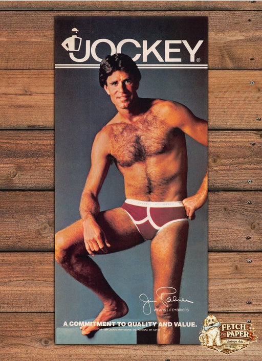 Jockey Men's Underwear Jim Palmer Red 1980s Print Advertisement Ad 1983